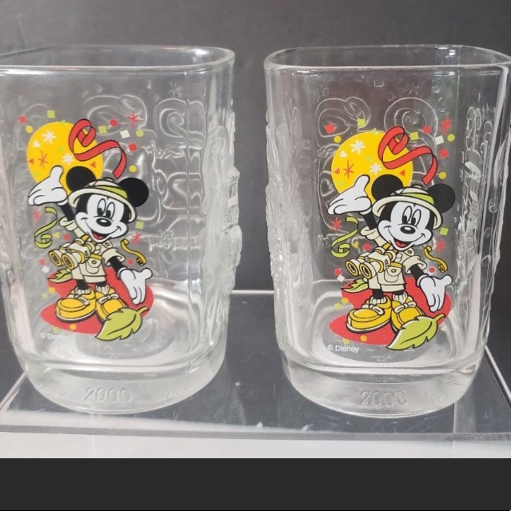 McDonald’s Mickey Mouse Glass Set of 2 VTG